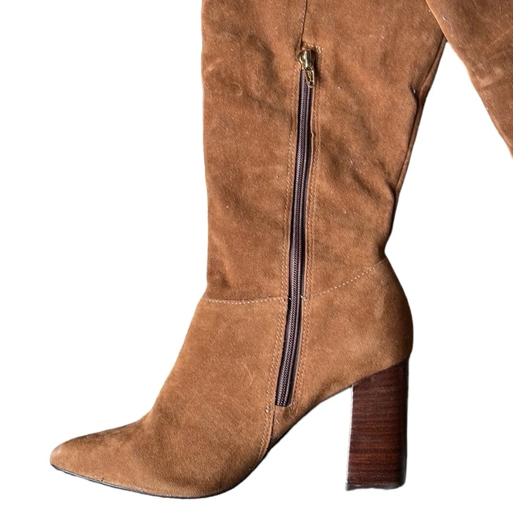 Lia Line Thick Heel Over Knee Boot